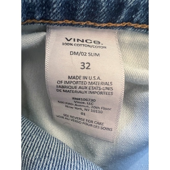 Vince DM/02 The Slim Denim Jeans in True Vintage Size 32/33 - Picture 8 of 12